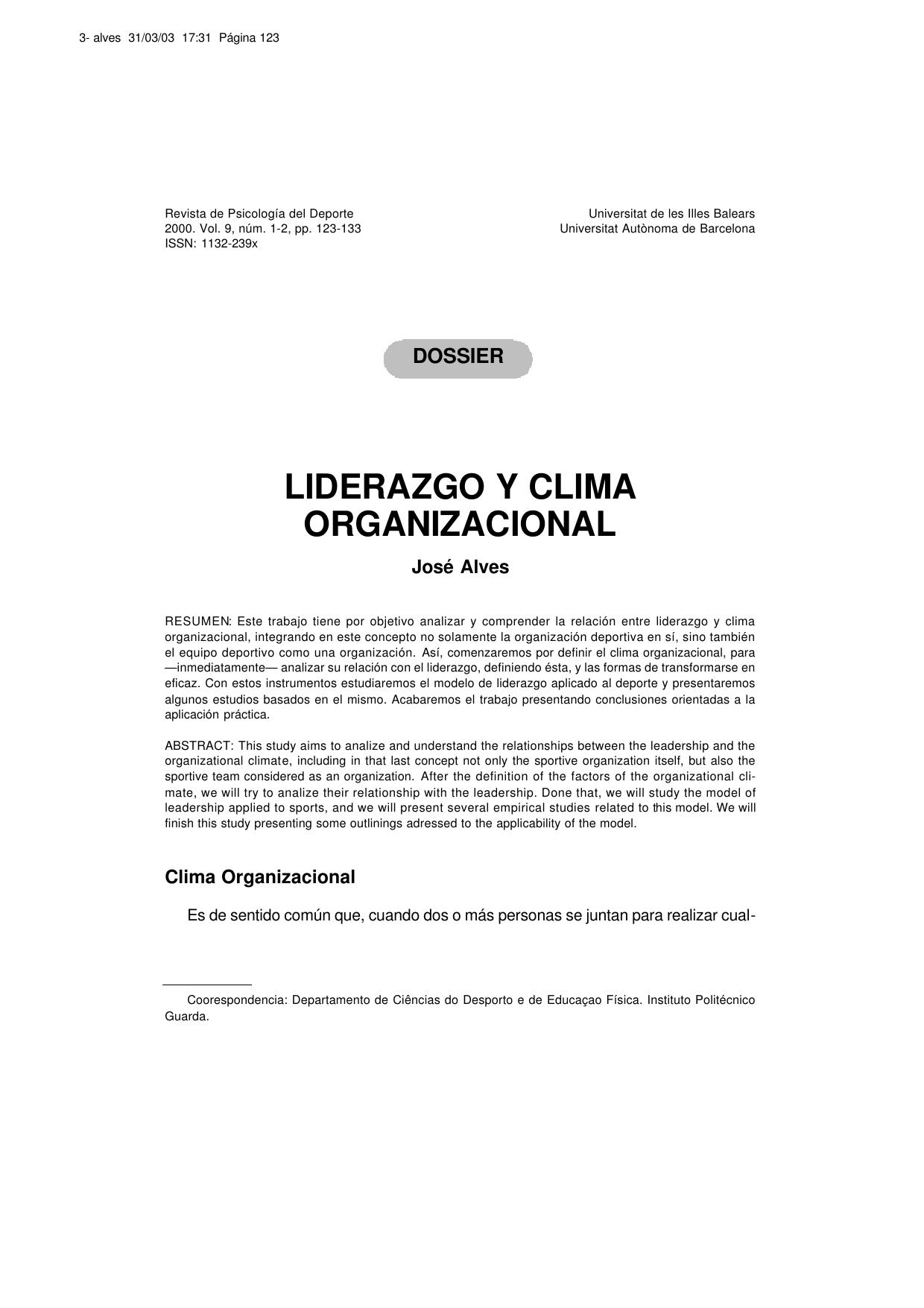 Liderazgo y clima organizacional